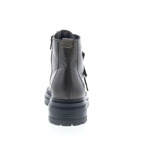 Miz Mooz Lorra Womens Green Leather Zipper Casual Dress Boots