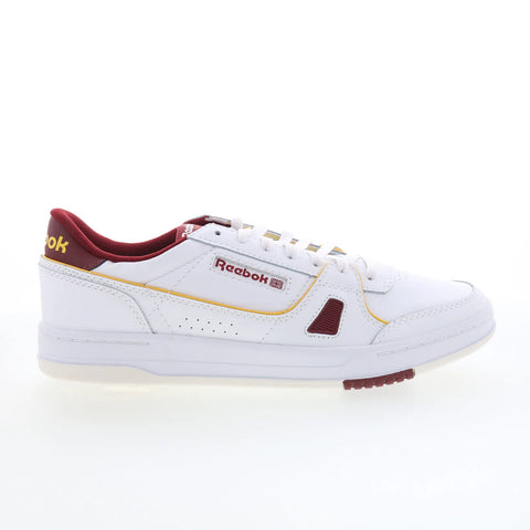 Reebok LT Court Mens White Leather Lace Up Lifestyle Sneakers Shoes