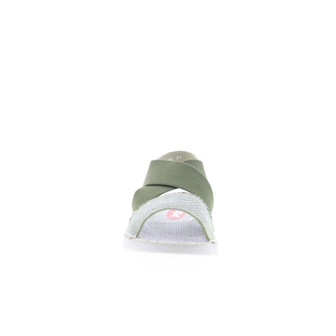 Softinos Teul TEUL580SOF-001 Womens Green Leather Strap Sandals Shoes