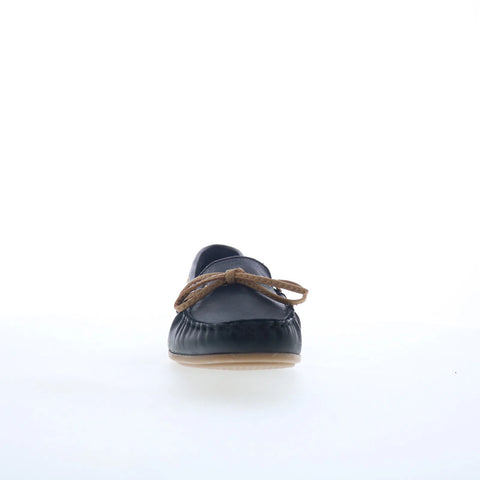 Miz Mooz Lucie Womens Black Leather Slip On Loafer Flats Shoes