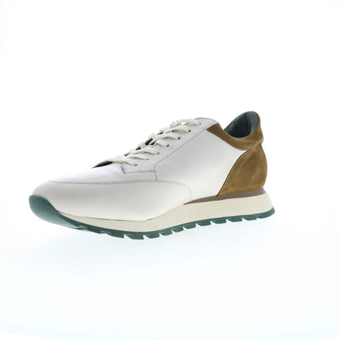 Pastori by Di Bianco Lucius Nappa Suede Ivory Mens Beige Sneakers Shoes