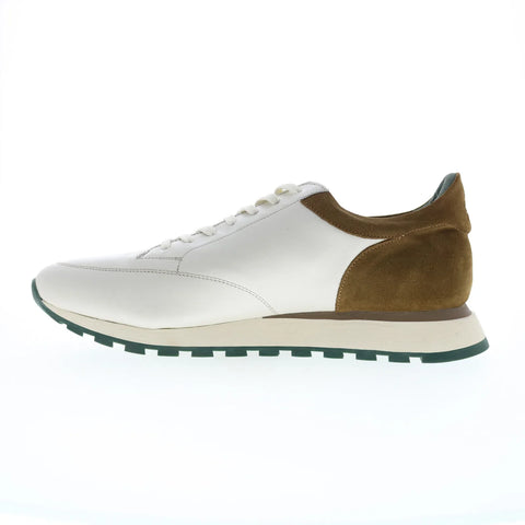 Pastori by Di Bianco Lucius Nappa Suede Ivory Mens Beige Sneakers Shoes