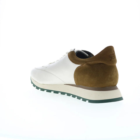 Pastori by Di Bianco Lucius Nappa Suede Ivory Mens Beige Sneakers Shoes