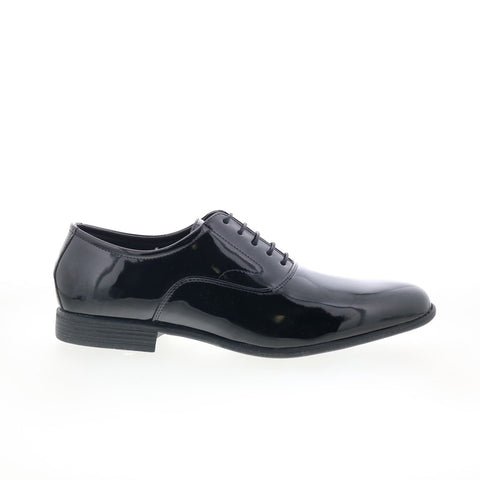 Studio Belvedere Luis Mens Black Leather Oxfords & Lace Ups Plain Toe Shoes