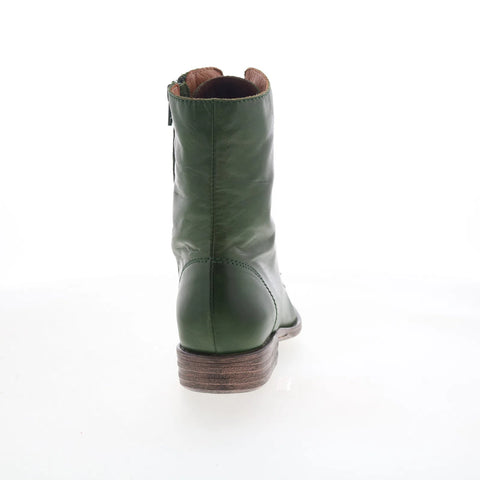 Miz Mooz Lukas Womens Green Leather Zipper Casual Dress Boots
