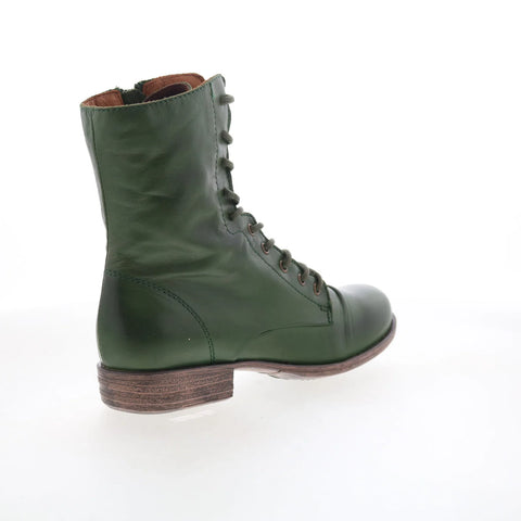 Miz Mooz Lukas Womens Green Leather Zipper Casual Dress Boots