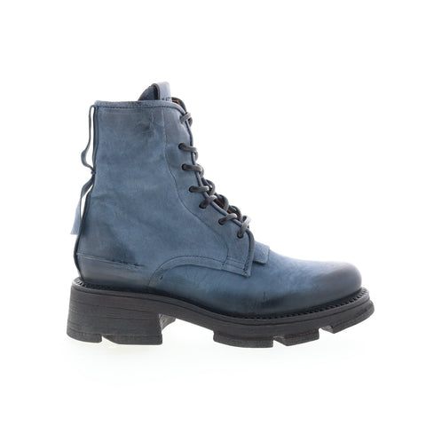 A.S. 98 Lukie Womens Blue Leather Lace Up Casual Dress Boots