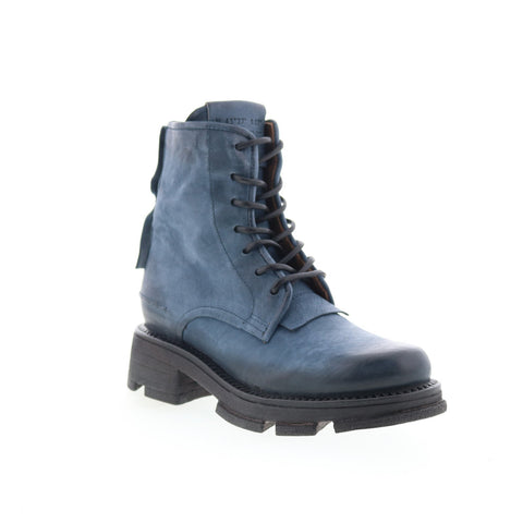 A.S. 98 Lukie Womens Blue Leather Lace Up Casual Dress Boots