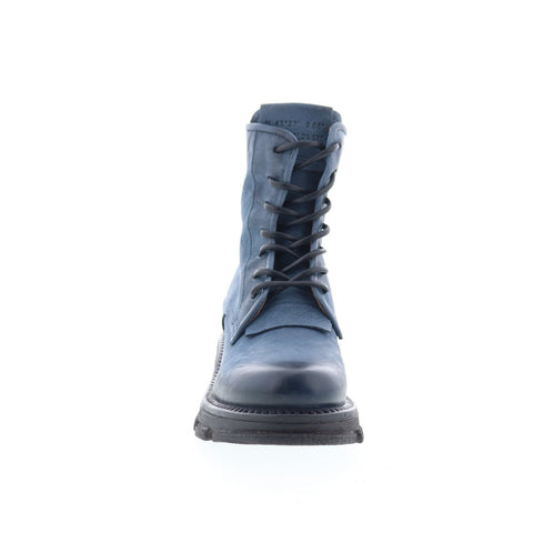 A.S. 98 Lukie Womens Blue Leather Lace Up Casual Dress Boots