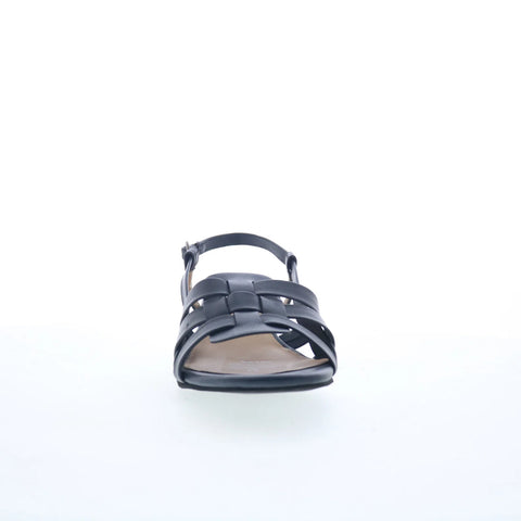Trotters Luna T2313-400 Womens Blue Leather Heeled Sandals Shoes