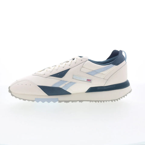 Reebok LX2200 Mens Beige Leather Lace Up Lifestyle Sneakers Shoes