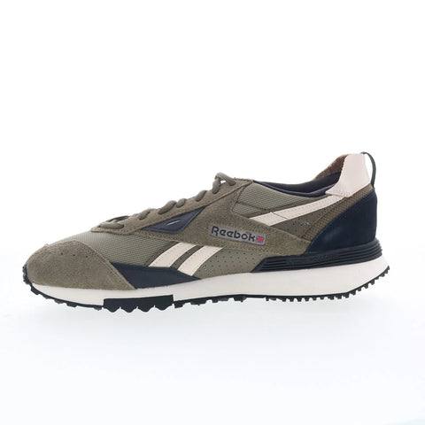 Reebok LX2200 Mens Green Suede Lace Up Lifestyle Sneakers Shoes