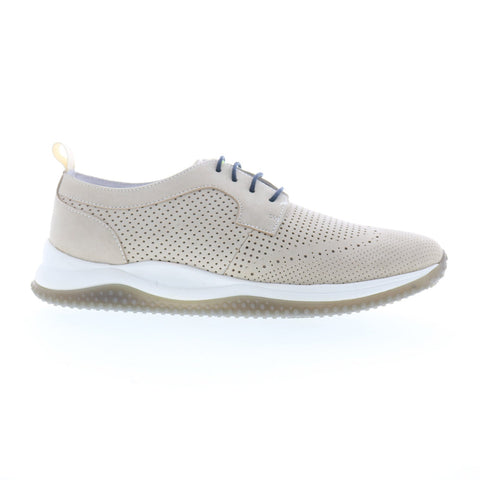 Robert Graham LY202-M15 Mens Beige Suede Lace Up Lifestyle Sneakers Shoes