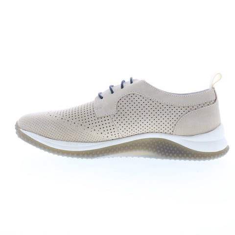 Robert Graham LY202-M15 Mens Beige Suede Lace Up Lifestyle Sneakers Shoes