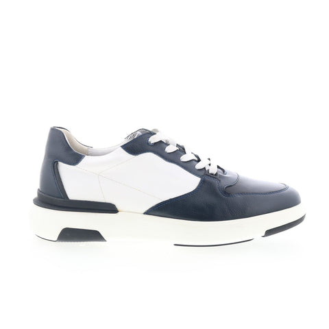 Robert Graham LY202-M9 Mens Blue Leather Lace Up Lifestyle Sneakers Shoes