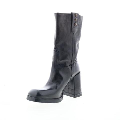 A.S. 98 Lyam Womens Black Leather Slip On Casual Dress Boots