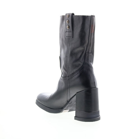 A.S. 98 Lyam Womens Black Leather Slip On Casual Dress Boots