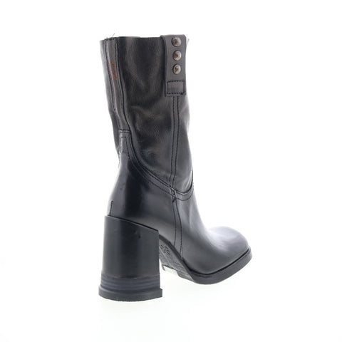 A.S. 98 Lyam Womens Black Leather Slip On Casual Dress Boots