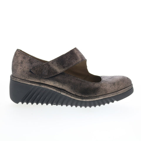 Fly London Lyka LYKA350FLY-004 Womens Gray Slip On Loafer Flats Shoes