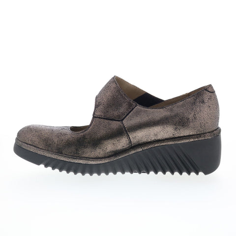 Fly London Lyka LYKA350FLY-004 Womens Gray Slip On Loafer Flats Shoes