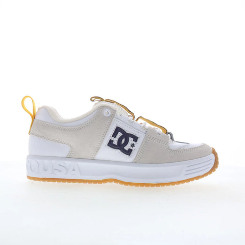 DC Lynx OG ADYS100425-WHP Mens White Suede Skate Inspired Sneakers Shoes