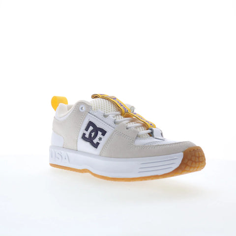 DC Lynx OG ADYS100425-WHP Mens White Suede Skate Inspired Sneakers Shoes