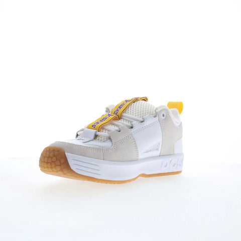 DC Lynx OG ADYS100425-WHP Mens White Suede Skate Inspired Sneakers Shoes