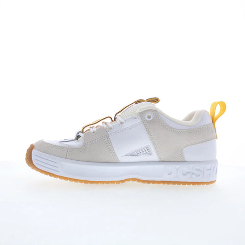 DC Lynx OG ADYS100425-WHP Mens White Suede Skate Inspired Sneakers Shoes