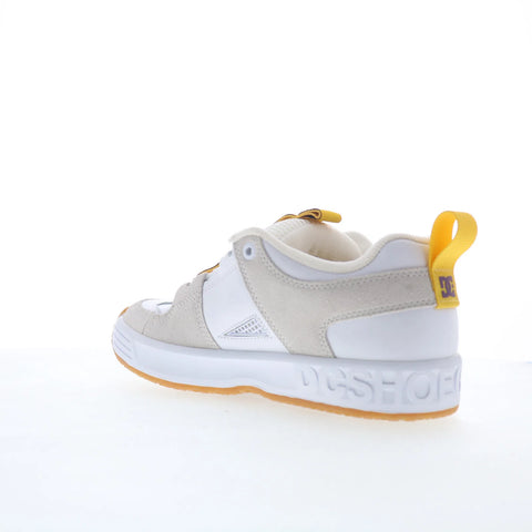 DC Lynx OG ADYS100425-WHP Mens White Suede Skate Inspired Sneakers Shoes
