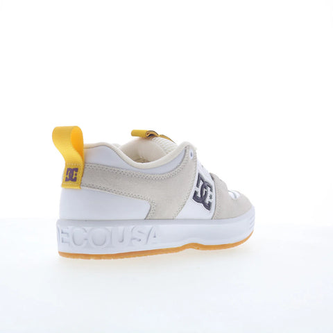 DC Lynx OG ADYS100425-WHP Mens White Suede Skate Inspired Sneakers Shoes