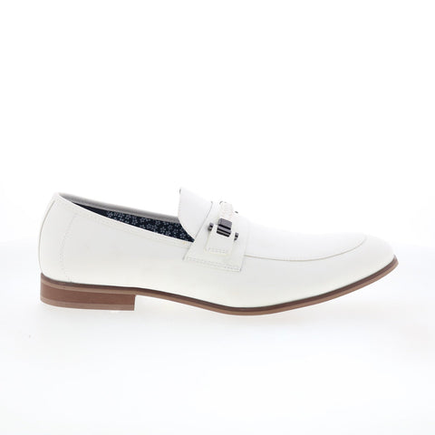 Steve Madden Gattor M-GATTOR Mens White Loafers & Slip Ons Penny Shoes