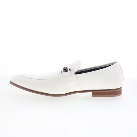 Steve Madden Gattor M-GATTOR Mens White Loafers & Slip Ons Penny Shoes