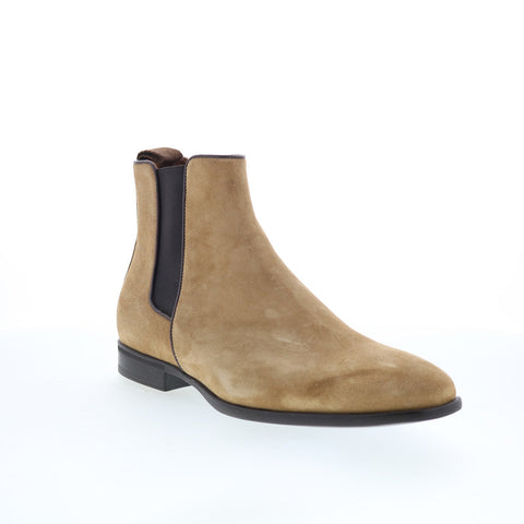 Aquatalia Adrian Dress Suede Waterproof M001032 Mens Brown Suede Chelsea Boots