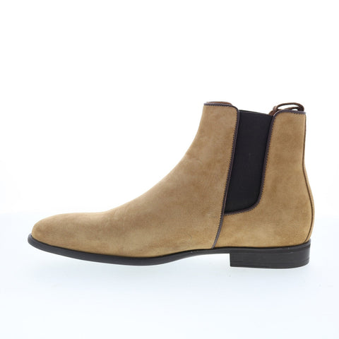 Aquatalia Adrian Dress Suede Waterproof M001032 Mens Brown Suede Chelsea Boots