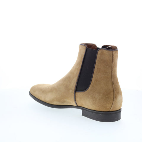 Aquatalia Adrian Dress Suede Waterproof M001032 Mens Brown Suede Chelsea Boots