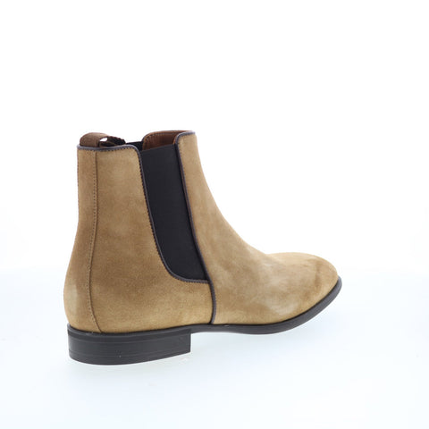 Aquatalia Adrian Dress Suede Waterproof M001032 Mens Brown Suede Chelsea Boots