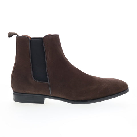 Aquatalia Adrian Dress Suede Waterproof M001034 Mens Brown Chelsea Boots