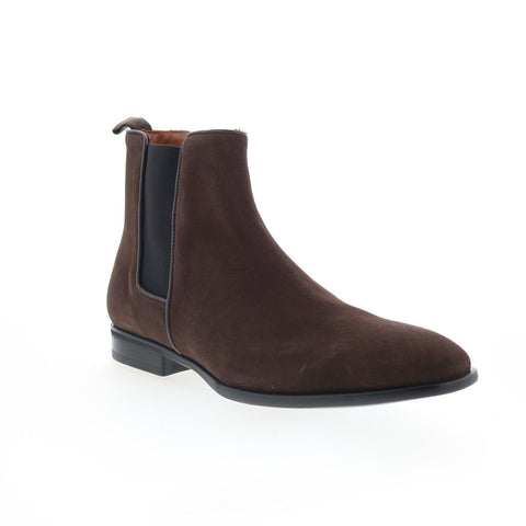 Aquatalia Adrian Dress Suede Waterproof M001034 Mens Brown Chelsea Boots