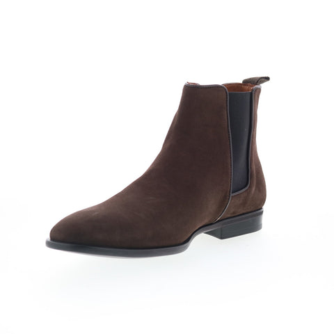 Aquatalia Adrian Dress Suede Waterproof M001034 Mens Brown Chelsea Boots