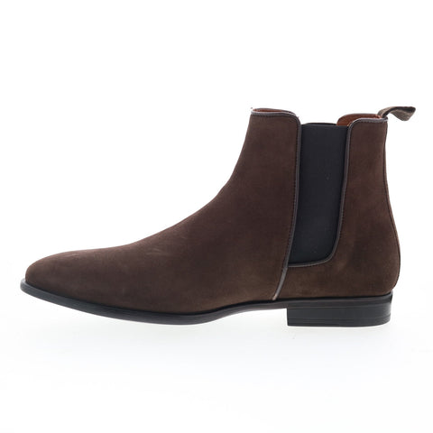 Aquatalia Adrian Dress Suede Waterproof M001034 Mens Brown Chelsea Boots
