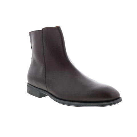 Aquatalia Daniel M054834 Mens Brown Leather Zipper Casual Dress Boots