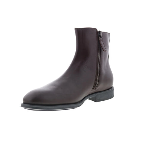 Aquatalia Daniel M054834 Mens Brown Leather Zipper Casual Dress Boots