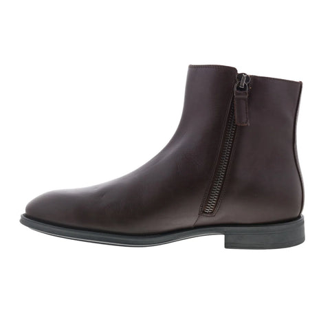 Aquatalia Daniel M054834 Mens Brown Leather Zipper Casual Dress Boots