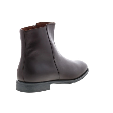 Aquatalia Daniel M054834 Mens Brown Leather Zipper Casual Dress Boots