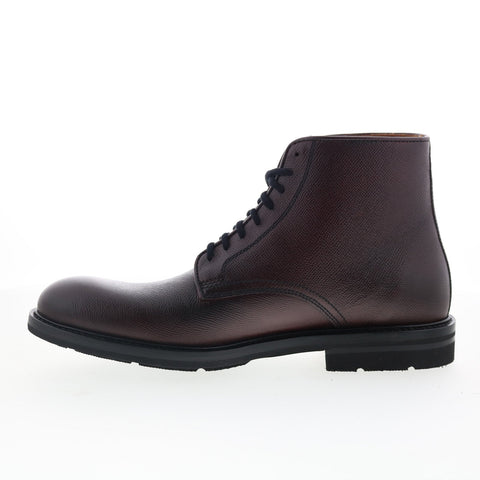 Aquatalia Renzo Waterproof M058405 Mens Burgundy Leather Casual Dress Boots