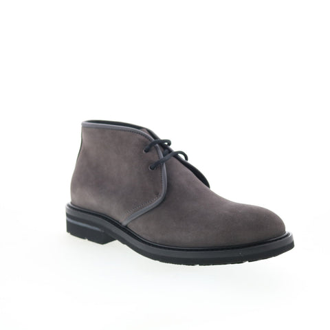Aquatalia Rinaldo Waterproof M063929 Mens Gray Suede Lace Up Chukkas Boots