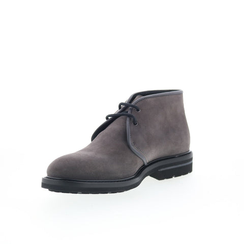 Aquatalia Rinaldo Waterproof M063929 Mens Gray Suede Lace Up Chukkas Boots