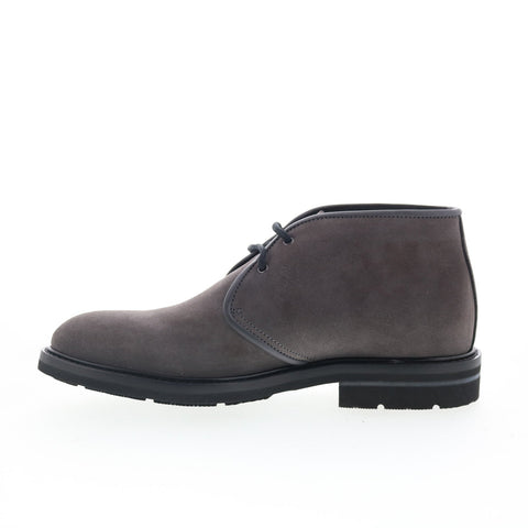 Aquatalia Rinaldo Waterproof M063929 Mens Gray Suede Lace Up Chukkas Boots
