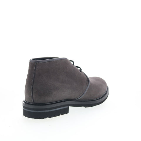 Aquatalia Rinaldo Waterproof M063929 Mens Gray Suede Lace Up Chukkas Boots