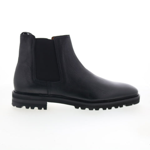 Aquatalia Leighton Waterproof M079002 Mens Black Leather Chelsea Boots